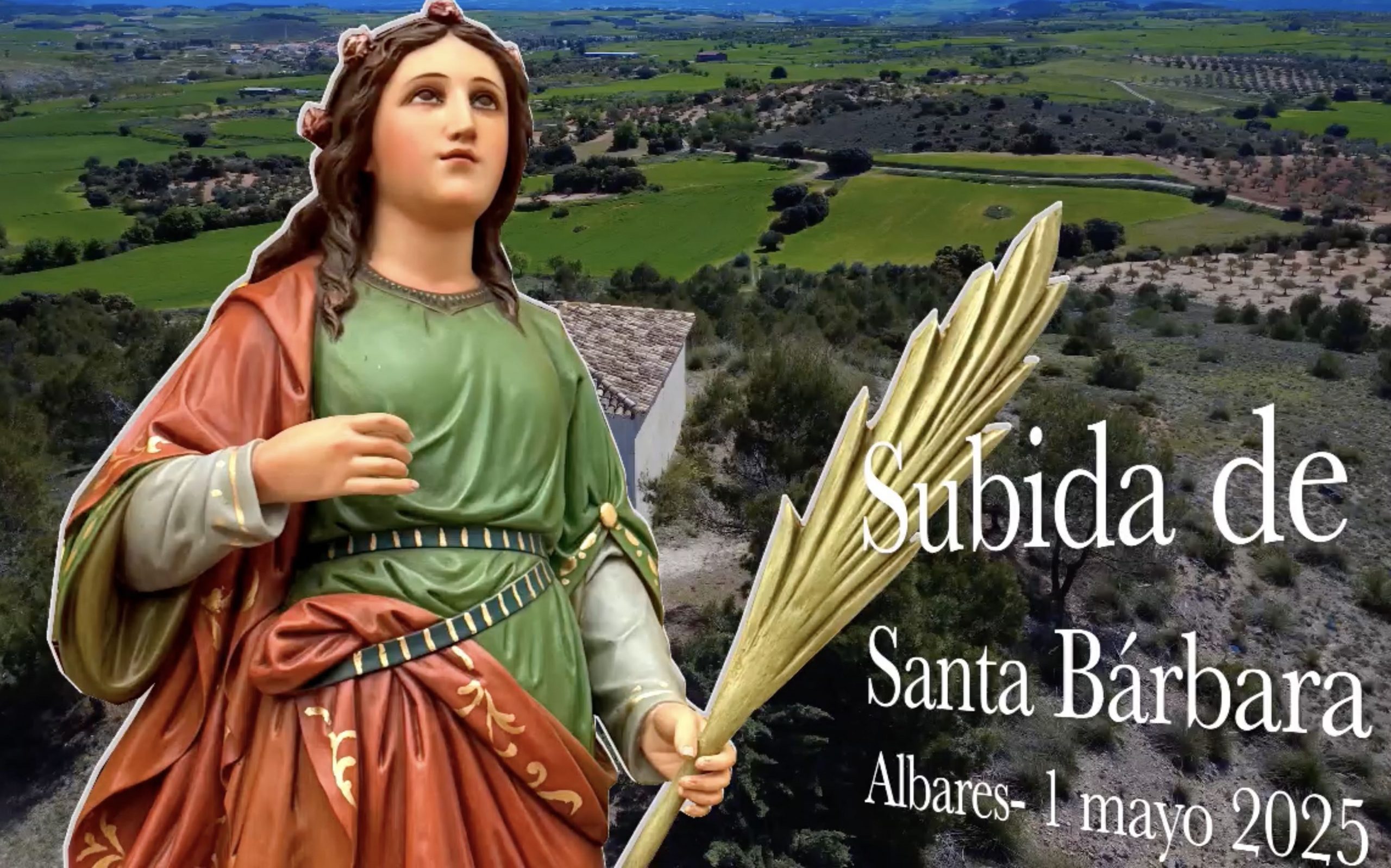 Subida de Santa Barbara en procesión