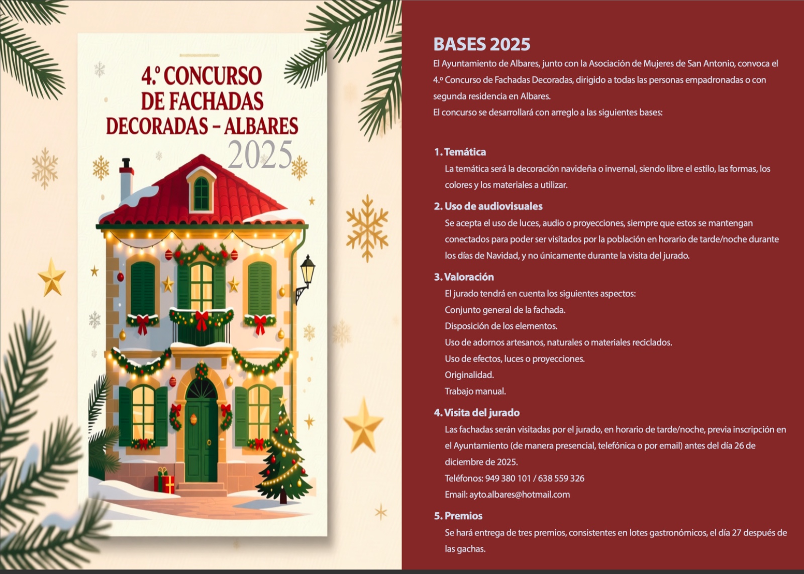 Concurso de Fachadas Decoradas Navidad 2025 - Albares