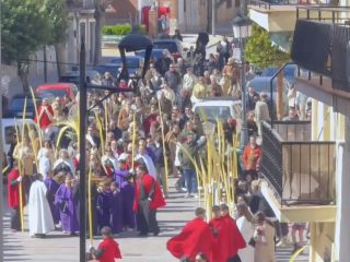 Almoguera celebra un emotivo Domingo de Ramos con la restauración del Cristo de las Injurias